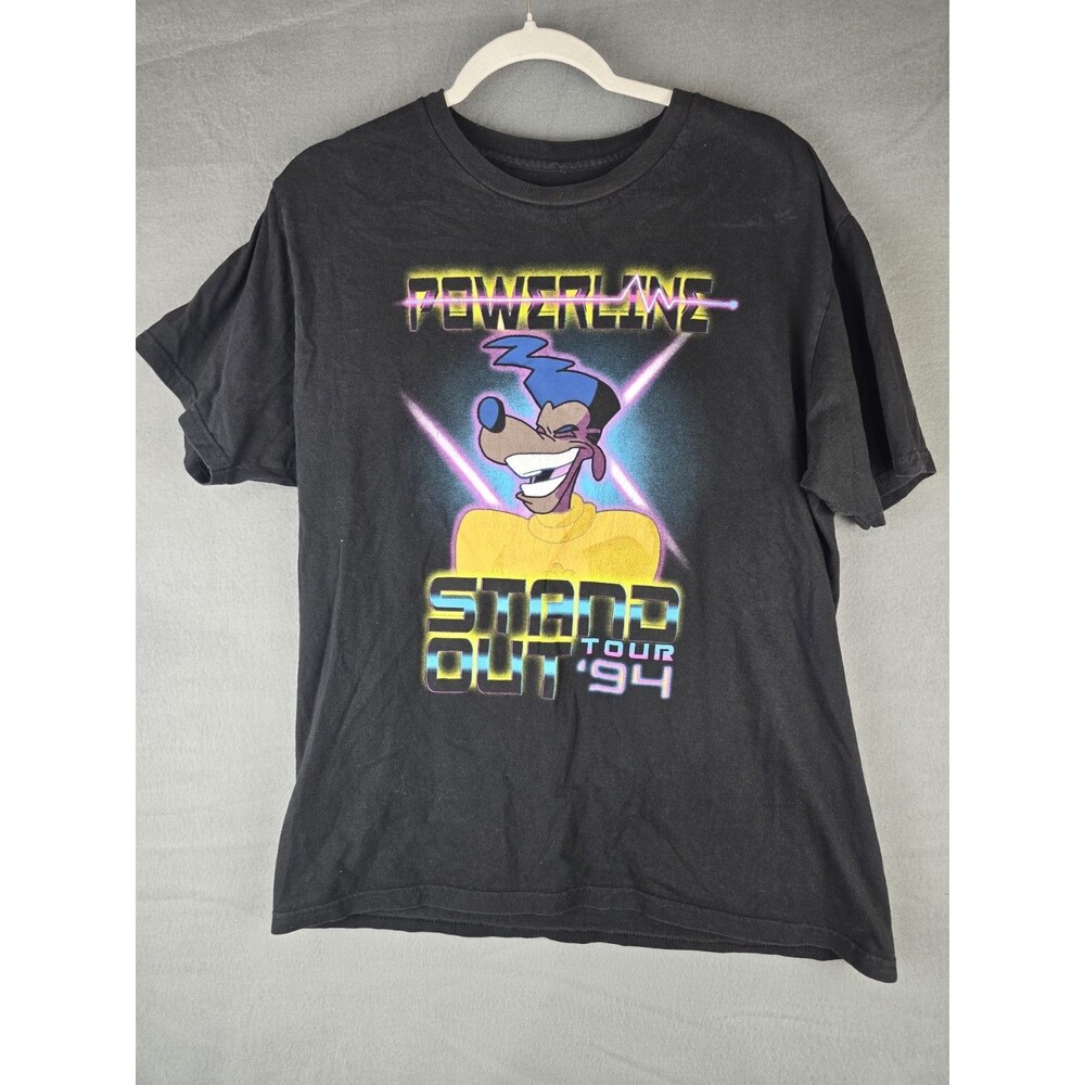 Disney A Goofy Movie Powerline Stand Out Tour ’94 Graphic T-Shirt Size Large